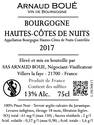 Maison Arnaud Boué - Bourgogne Hautes-côtes de Nuits - Rouge - 2019