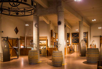Le caveau de dégustation du Château Romanin